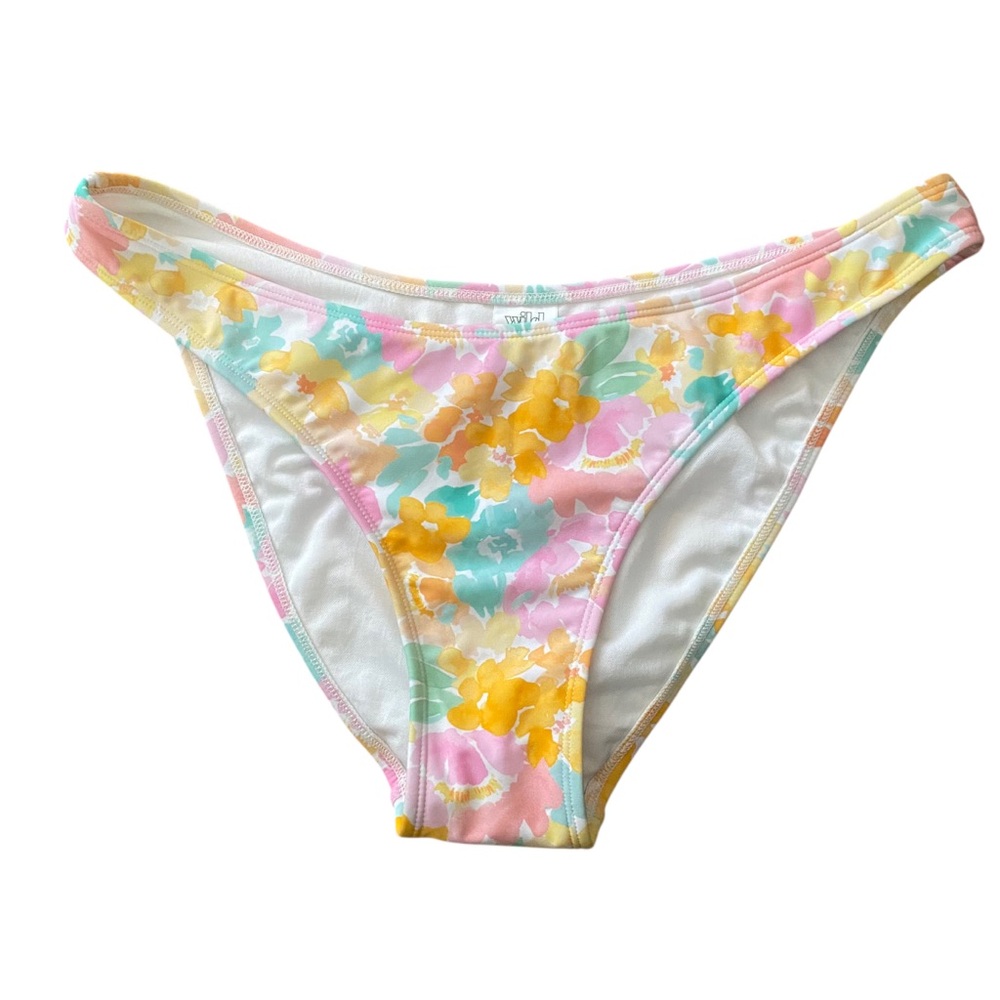 Wild Fable Floral Bikini Bottom - Pink, Yellow, Blue Size L
